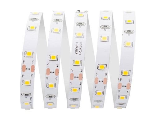 Светодиодная лента Apeyron 15W/m 60LED/m 5050SMD теплый белый 5M 00-338 Светодиодная лента Apeyron 15W/m 60LED/m 5050SMD теплый белый 5M 00-338