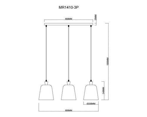 Подвесной светильник MyFar Madina MR1410-3P