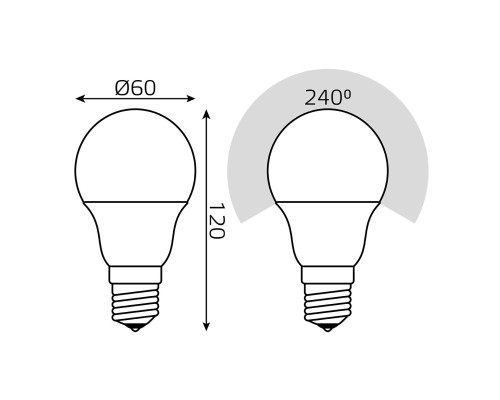 Лампа светодиодная Gauss E27 10W 3000K матовая 102502110 Лампа светодиодная Gauss E27 10W 3000K матовая 102502110