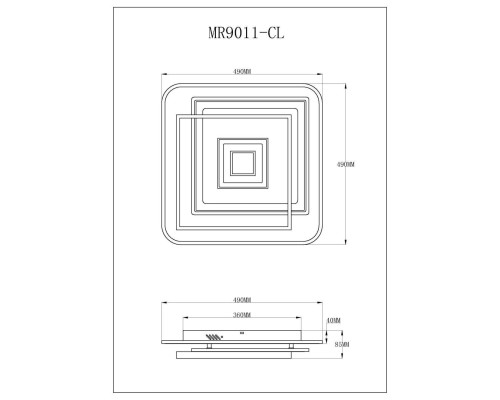 Потолочный светодиодный светильник MyFar Ceiling Galatea MR9011-CL Потолочный светодиодный светильник MyFar Ceiling Galatea MR9011-CL