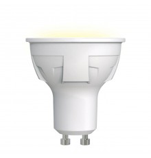 Лампа светодиодная Uniel GU10 6W 3000K матовая LED-JCDR 6W/WW/GU10/FR PLP01WH UL-00002423