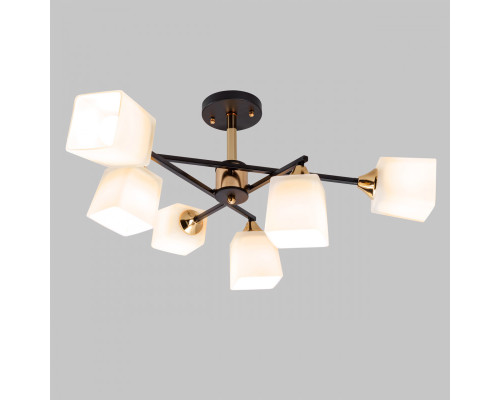 Потолочная люстра IMEX MD.4080-6-S-BK+FGD Потолочная люстра IMEX MD.4080-6-S-BK+FGD