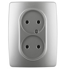 Розетка ЭРА 12 2x2P 16A 250V 12-2107-03 Б0031240