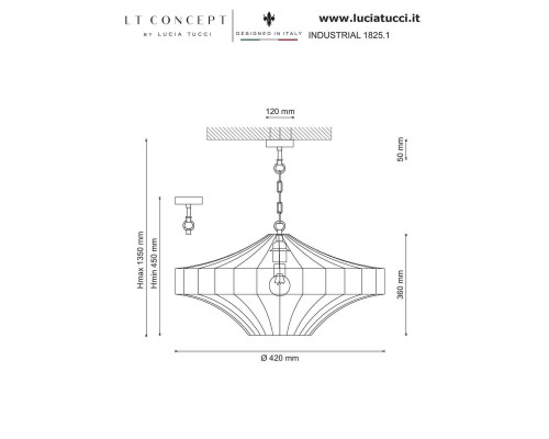 Подвесной светильник Lucia Tucci Industrial 1825.1 Подвесной светильник Lucia Tucci Industrial 1825.1