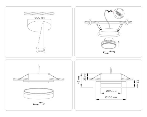 Светильник встраиваемый Ambrella Light TN6708 Светильник встраиваемый Ambrella Light TN6708
