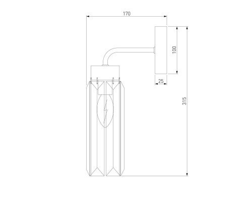 Бра Eurosvet Gilian 60163/1 никель Бра Eurosvet Gilian 60163/1 никель