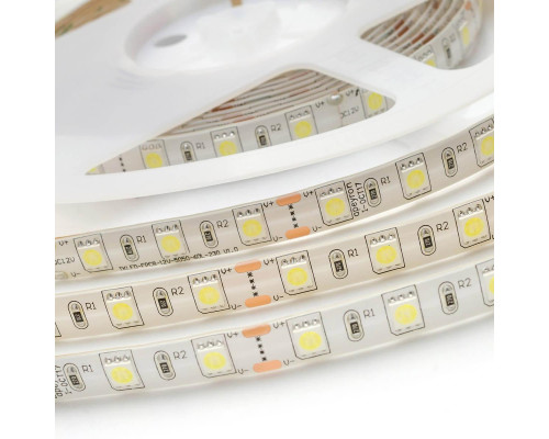 Светодиодная влагозащищенная лента Apeyron 14,4W/m 60Led/m 5050SMD холодный белый 1M 259BL