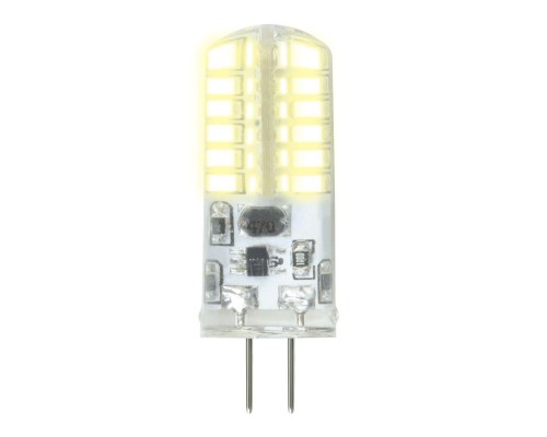 Лампа светодиодная Uniel G4 3W 3000K прозрачная LED-JC-12/3W/3000K/G4/CL SIZ05TR UL-00010366