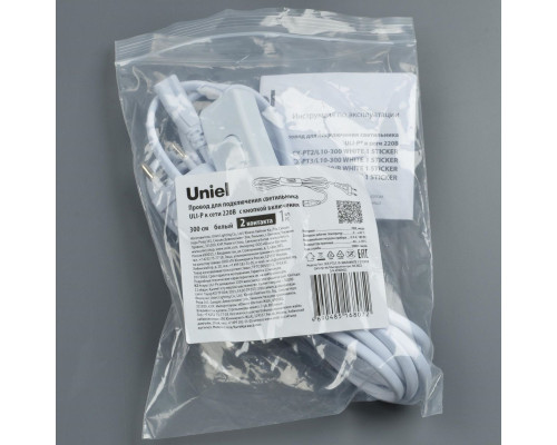 Провод Uniel UCX-PT2/L10-300/B White 1 Sticker UL-00009802