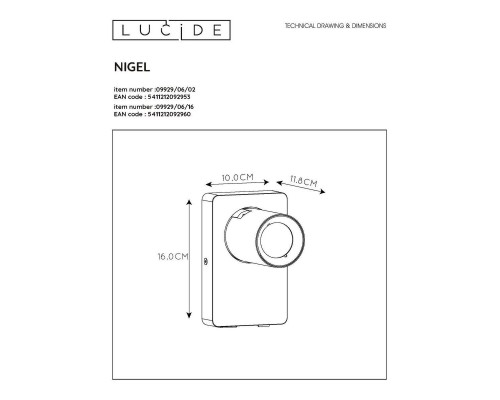 Спот Lucide Nigel 09929/06/02