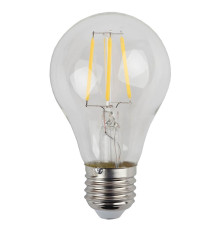 Лампа светодиодная филаментная ЭРА E27 5W 4000K прозрачная F-LED A60-5W-840-E27 Б0019011