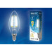 Лампа светодиодная филаментная Uniel E14 6W 4000K прозрачная LED-C35-6W/NW/E14/CL GLA01TR UL-00002198