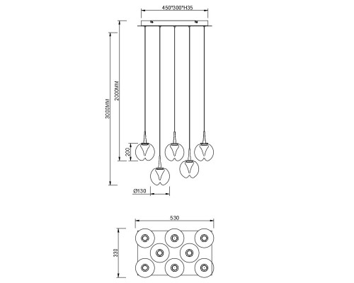 Люстра подвесная Mantra ANDROMEDA 9081 Люстра подвесная Mantra ANDROMEDA 9081