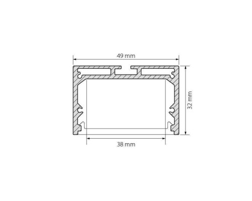 Профиль Arlight SL-LINE-4932-2000 ANOD 019308 Профиль Arlight SL-LINE-4932-2000 ANOD 019308