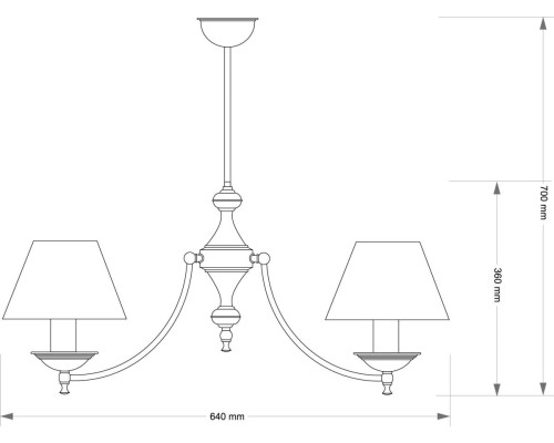 Подвесной светильник KUTEK San Marino Aba?ur SAN-ZW-2(P/A)CR