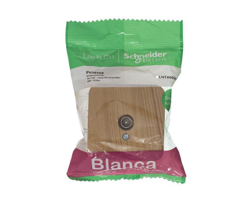 ТВ-розетка Systeme Electric Blanca ясень BLNTA000015 ТВ-розетка Systeme Electric Blanca ясень BLNTA000015
