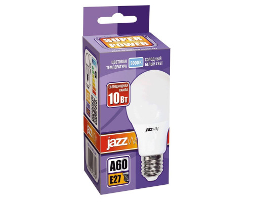 Лампа светодиодная Jazzway E27 10W 5000K матовая 1033727 Лампа светодиодная Jazzway E27 10W 5000K матовая 1033727