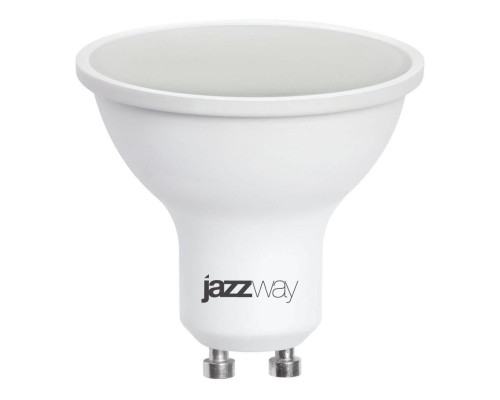 Лампа светодиодная диммируемая Jazzway GU10 8W 4000K матовая 5035928 Лампа светодиодная диммируемая Jazzway GU10 8W 4000K матовая 5035928
