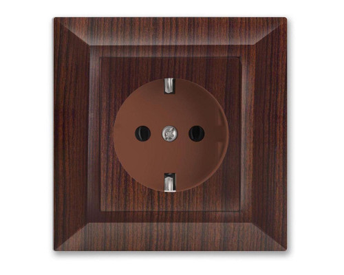 Розетка 2P+E Vesta-Electric Roma Mebel коричневый FRZ00010102FRN Розетка 2P+E Vesta-Electric Roma Mebel коричневый FRZ00010102FRN