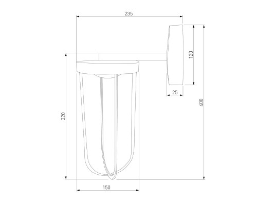 Уличный настенный светодиодный светильник Elektrostandard Ritz 35183/D a068269 Уличный настенный светодиодный светильник Elektrostandard Ritz 35183/D a068269