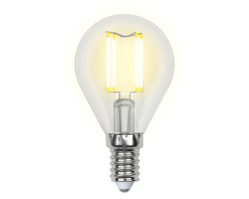 Лампа светодиодная филаментная Uniel E14 6W 4000K прозрачная LED-G45-6W/NW/E14/CL GLA01TR UL-00002207 Лампа светодиодная филаментная Uniel E14 6W 4000K прозрачная LED-G45-6W/NW/E14/CL GLA01TR UL-00002207