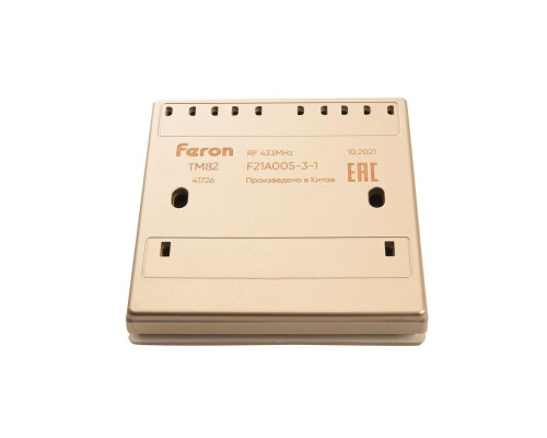 Выключатель двухклавишный беспроводной Feron Smart золото TM82 41726 Выключатель двухклавишный беспроводной Feron Smart золото TM82 41726