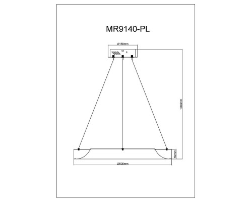 Подвесной светодиодный светильник MyFar Pendant Elara MR9140-PL