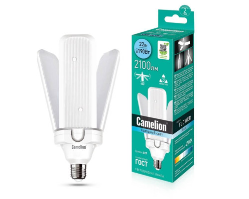 Лампа светодиодная Camelion E27 22W 4500K LED22-A70/845/E27 14755 Лампа светодиодная Camelion E27 22W 4500K LED22-A70/845/E27 14755