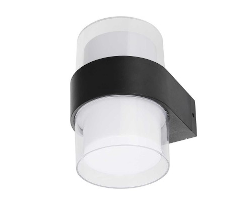 Уличный настенный светодиодный светильник Uniel ULU-P22B-2x5W/4000K IP65 Black UL-00010516