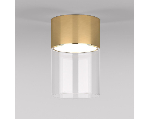 Потолочный светодиодный светильник Elektrostandard Lumen 25047/LED 10W 4000К латунь/прозрачный a064707 Потолочный светодиодный светильник Elektrostandard Lumen 25047/LED 10W 4000К латунь/прозрачный a064707