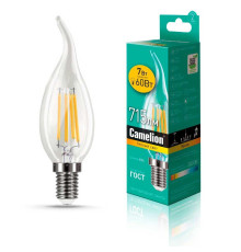 Лампа светодиодная Camelion E14 7W 3000K LED7-CW35-FL/830/E14 13454