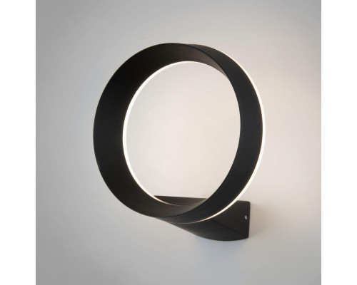 Уличный настенный светодиодный светильник Elektrostandard Ring 1710 Techno Led черный a054933 Уличный настенный светодиодный светильник Elektrostandard Ring 1710 Techno Led черный a054933