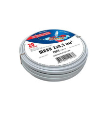 Провод ШВВП 2х0,5 мм?, длина 20 метров, ГОСТ 7399-97 REXANT 01-8082-20