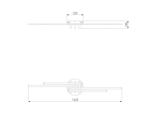 Потолочный светодиодный светильник Eurosvet Skyline 90243/4 кофе