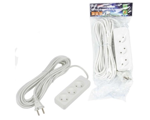 Удлинитель Uniel Ultra 3гн х 10м б/з S-CU3-7 White UL-00009986