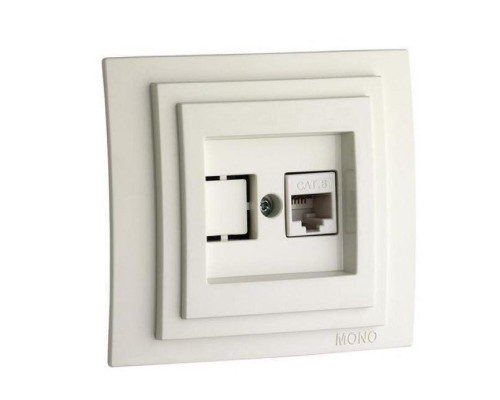 Розетка компьютерная RJ45 Mono Electric Despina/ Larissa 6 кат слоновая кость 500-000105-125