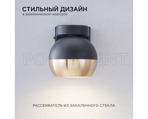 Уличный настенный светильник Apeyron Point 11-124