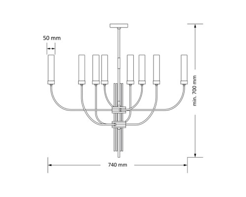 Подвесной светильник KUTEK MOOD MUS-ZW-8(N)