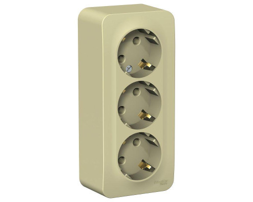 Розетка тройная 2К+3 Systeme Electric Blanca 16A 250V бежевая BLNRA010317 Розетка тройная 2К+3 Systeme Electric Blanca 16A 250V бежевая BLNRA010317