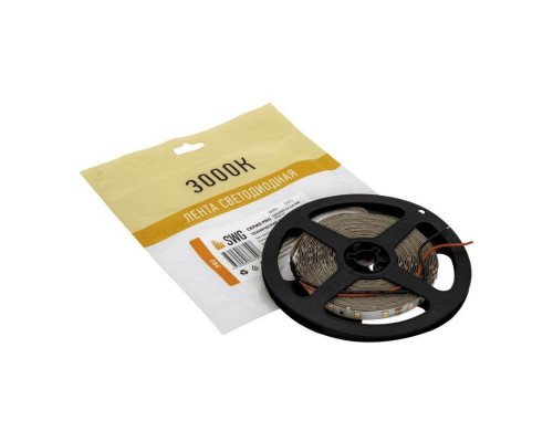 Светодиодная лента SWG 4,8W/m 60LED/m 2835SMD теплый белый 5M 005272 Светодиодная лента SWG 4,8W/m 60LED/m 2835SMD теплый белый 5M 005272