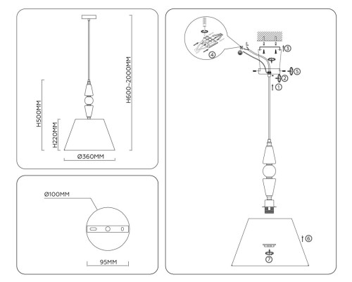 Подвесная люстра Ambrella light High light LH75250 Подвесная люстра Ambrella light High light LH75250