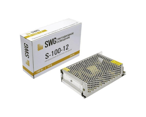 Блок питания SWG 12V 100W IP20 8,3A S-100-12 000105 Блок питания SWG 12V 100W IP20 8,3A S-100-12 000105