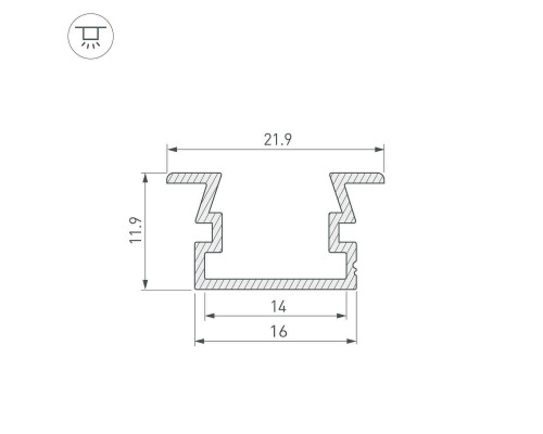 Профиль Arlight PDS-FS-2000 Anod 038687 Профиль Arlight PDS-FS-2000 Anod 038687