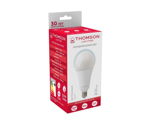 Лампа светодиодная Thomson E27 30W 6500K груша матовая TH-B2356 Лампа светодиодная Thomson E27 30W 6500K груша матовая TH-B2356