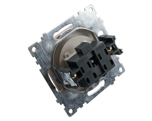 Розетка 2P Stekker Катрин со шторками серебро GLS10-7109-03 39581 Розетка 2P Stekker Катрин со шторками серебро GLS10-7109-03 39581