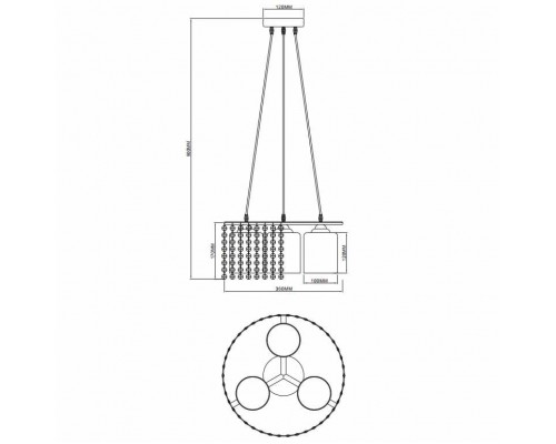 Подвесная люстра Rivoli Rosco 3041-203 Б0044355