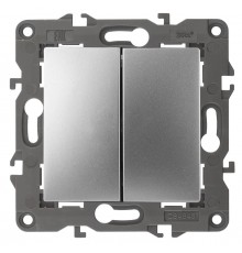 Выключатель двухклавишный ЭРА Elegance 10AX 250V 14-1104-03 Б0034232