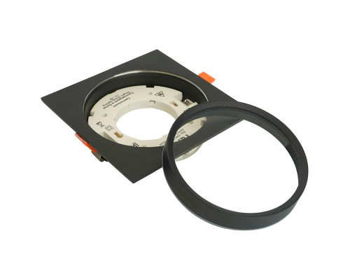 Светильник встраиваемый Feron DL705 потолочный GX70 черный квадрат IP44 51108