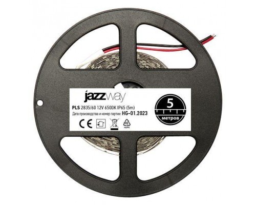 Светодиодная влагозащищенная лента Jazzway 6W/m 60Led/m 2835SMD холодный белый 5M 2859013