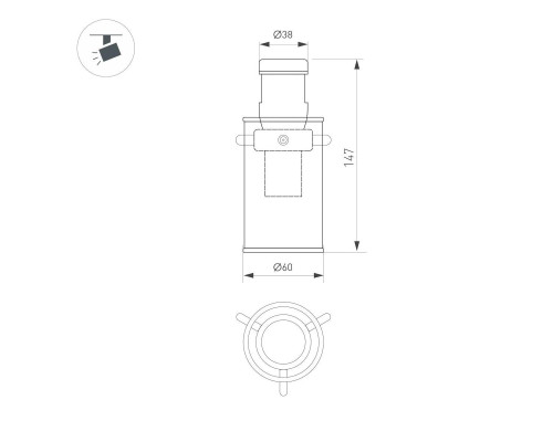 Трековый светодиодный светильник Arlight Art-Apriori-Lantern-C-R60-5W Day4000 047791 Трековый светодиодный светильник Arlight Art-Apriori-Lantern-C-R60-5W Day4000 047791